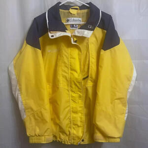 Columbia Core Interchange Shell Jacket Women's Large L Yellow / Blue